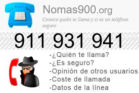 Teléfono 911931941