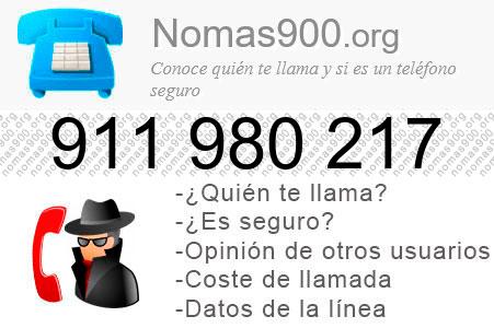 Teléfono 911980217