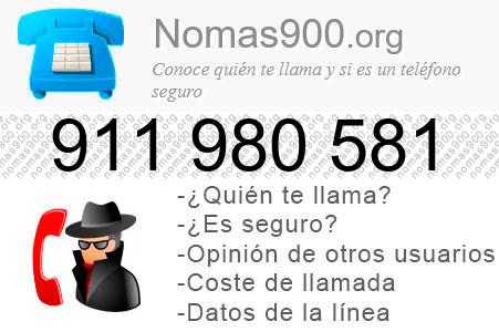 Teléfono 911980581