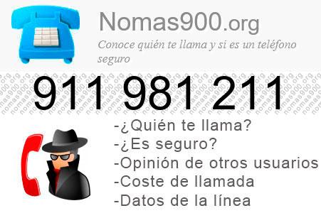 Teléfono 911981211