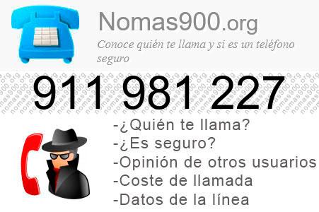 Teléfono 911981227