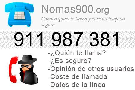 Teléfono 911987381