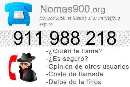 Teléfono 911988218