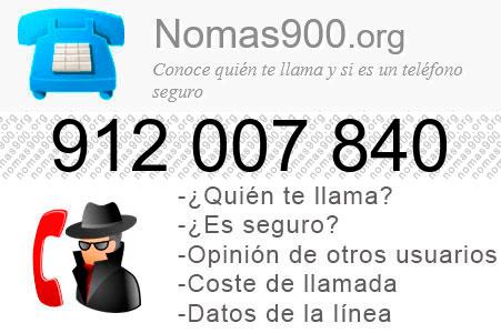 Teléfono 912007840