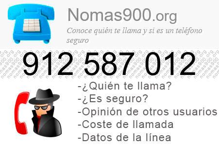 Teléfono 912587012
