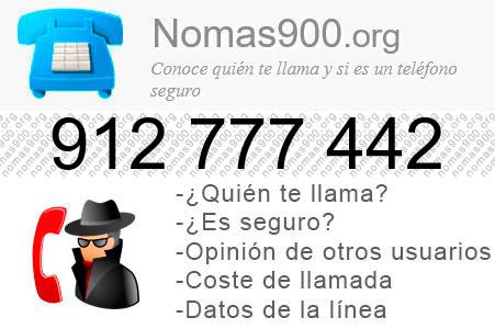 Teléfono 912777442