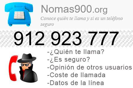 Teléfono 912923777