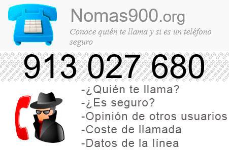 Teléfono 913027680
