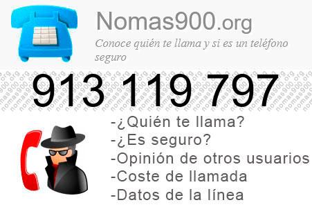 Teléfono 913119797