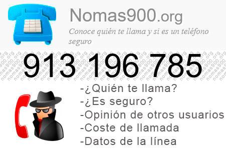 Teléfono 913196785