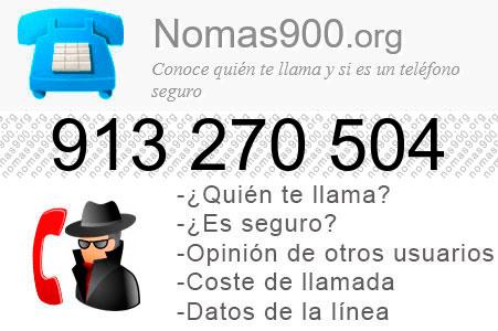 Teléfono 913270504