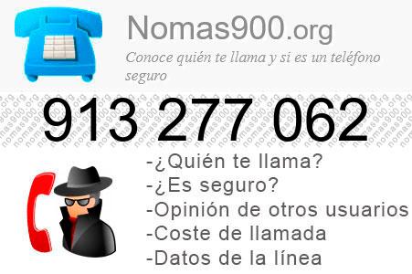 Teléfono 913277062