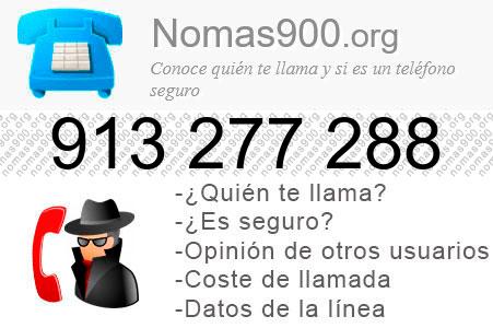 Teléfono 913277288
