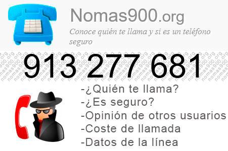 Teléfono 913277681