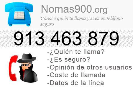 Teléfono 913463879