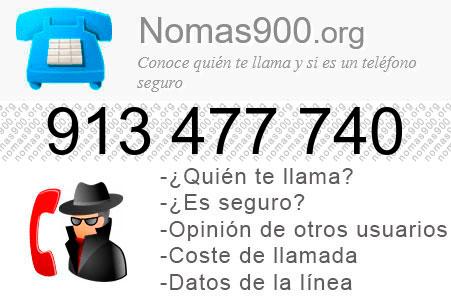 Teléfono 913477740