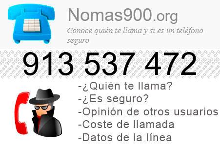 Teléfono 913537472