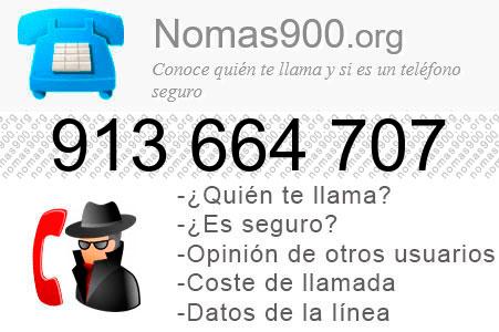 Teléfono 913664707