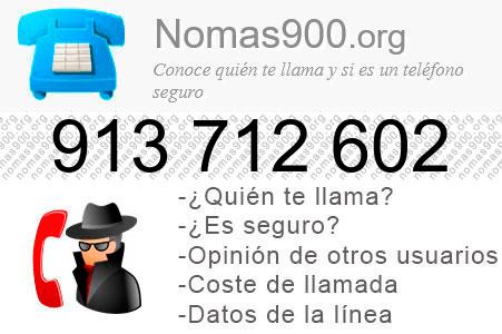 Teléfono 913712602