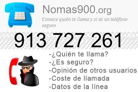 Teléfono 913727261