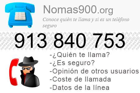 Teléfono 913840753