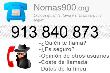 Teléfono 913840873