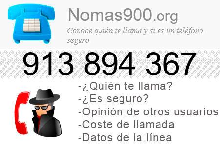 Teléfono 913894367