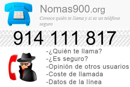 Teléfono 914111817