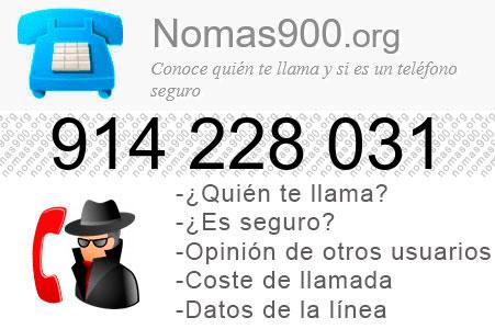 Teléfono 914228031