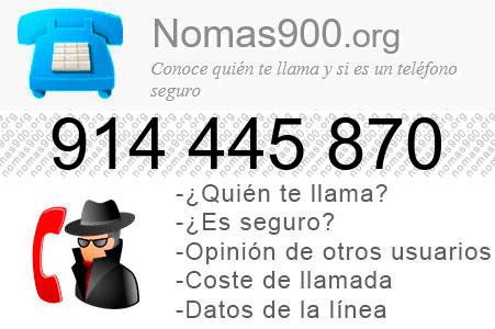 Teléfono 914445870