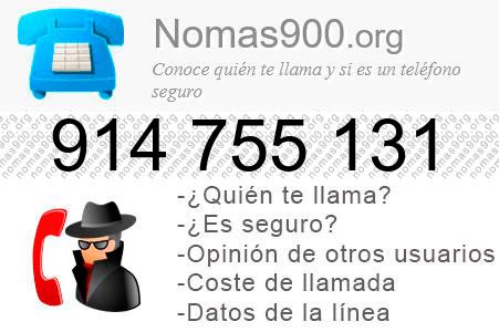 Teléfono 914755131
