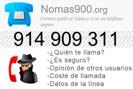 Teléfono 914909311