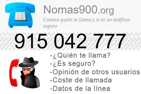 Teléfono 915042777