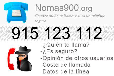 Teléfono 915123112