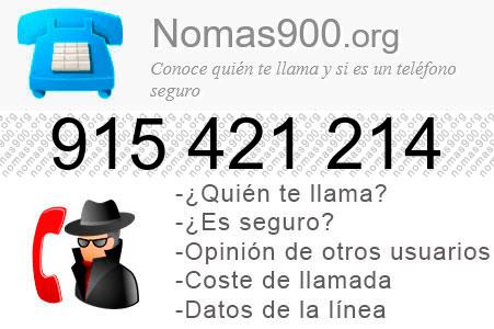 Teléfono 915421214