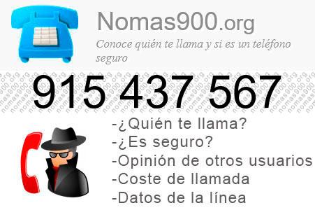 Teléfono 915437567