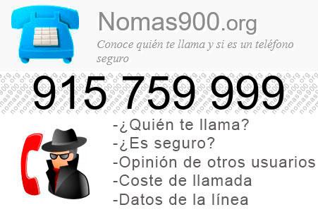 Teléfono 915759999