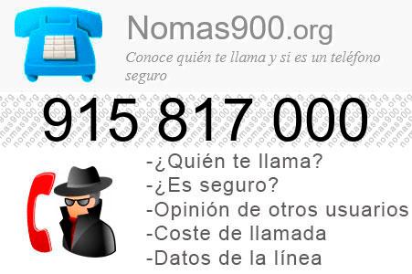 Teléfono 915817000