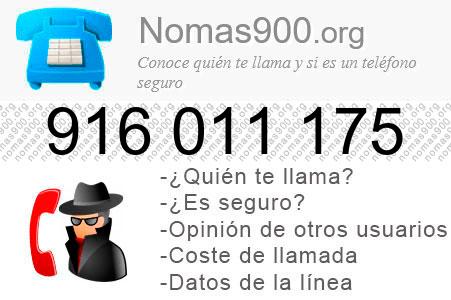 Teléfono 916011175