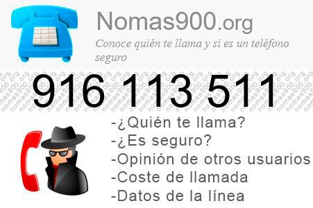 Teléfono 916113511