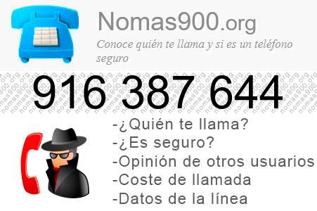 Teléfono 916387644
