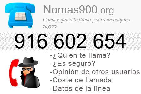 Teléfono 916602654