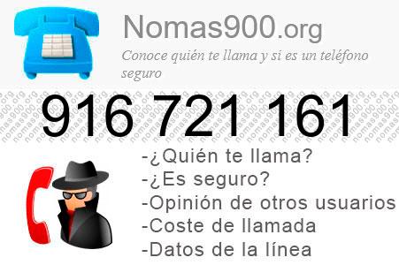 Teléfono 916721161