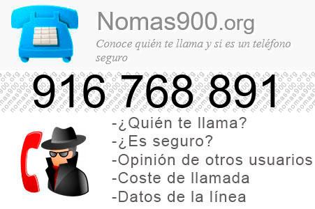 Teléfono 916768891