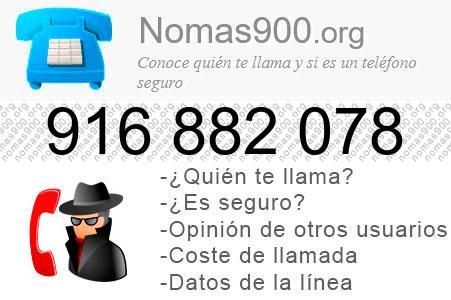 Teléfono 916882078