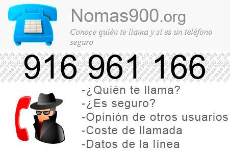Teléfono 916961166