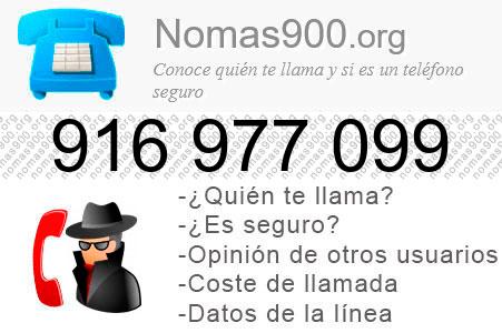 Teléfono 916977099