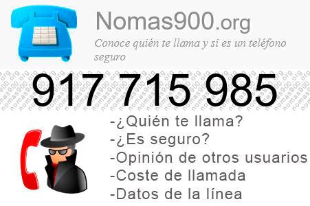 Teléfono 917715985