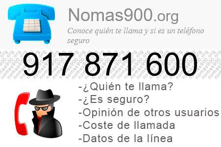 Teléfono 917871600