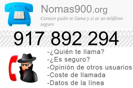 Teléfono 917892294